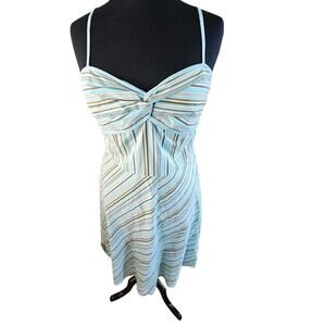 Ann Taylor Striped Adjustable Straps Sundress Sz 10 Sun Dress Whimsy Side Zip